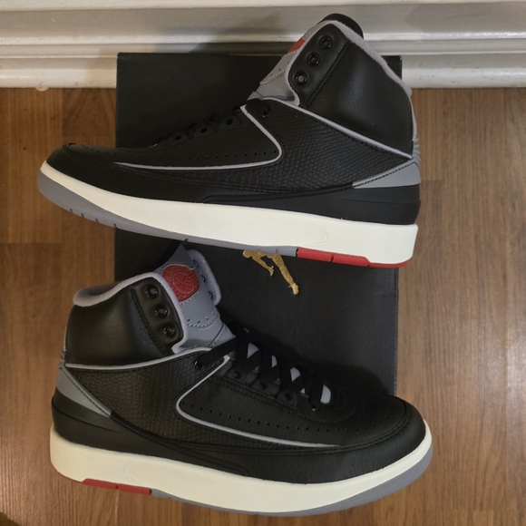 GS Air Jordan 2 Black Cement Sz 7 - Picture 2 of 6